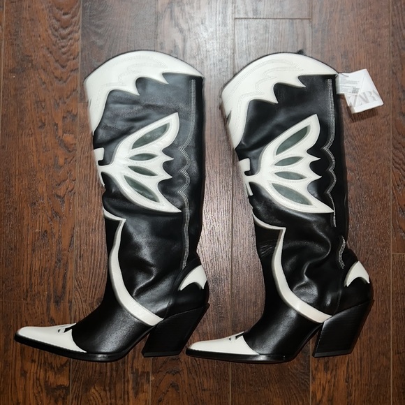 Zara Cowboys boots Leather size 40/9US - Picture 6 of 15